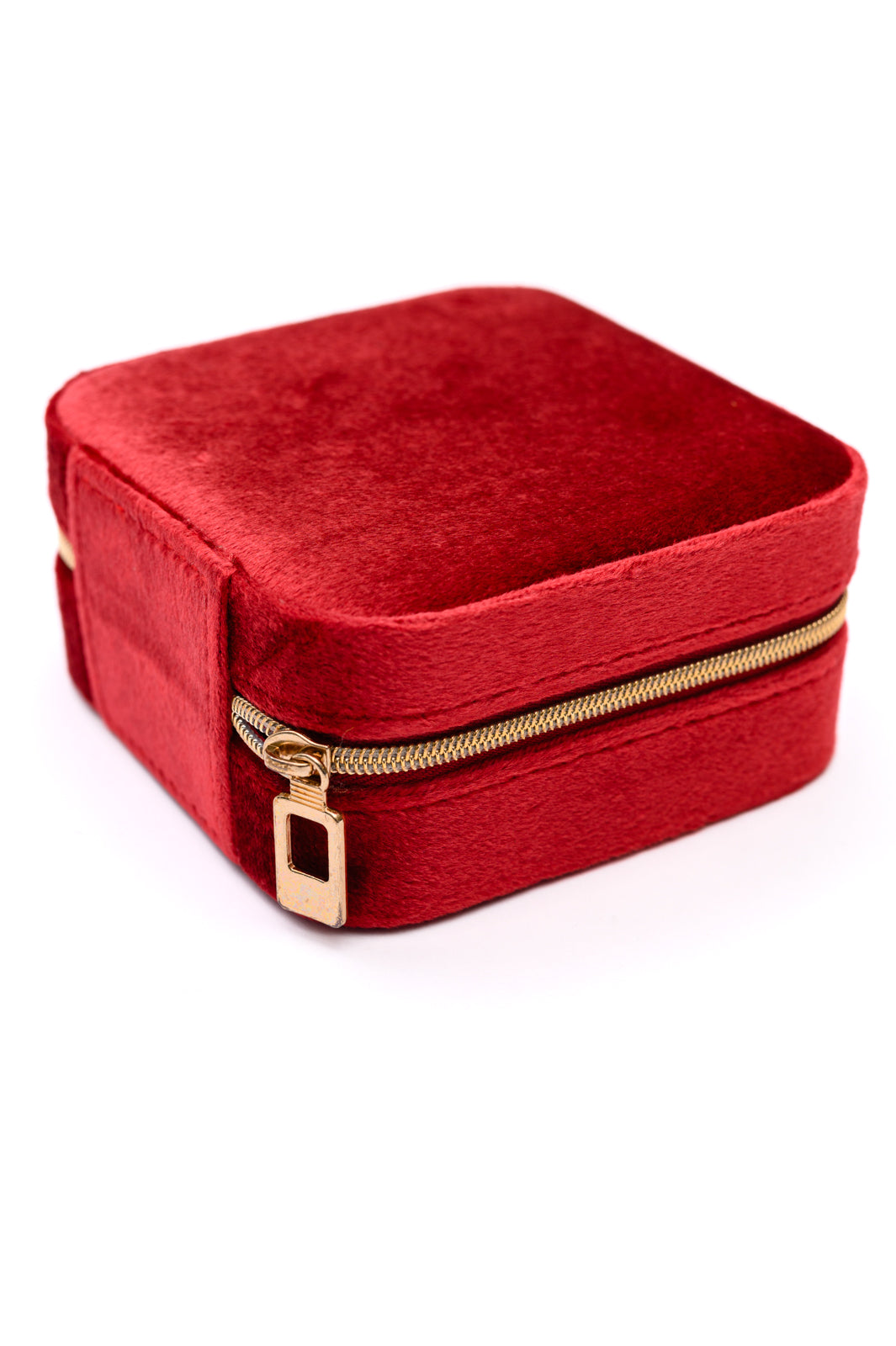 Kept and Carried Velvet Jewelry Box in Red Accessories Ave Shops- Tilden Co.