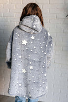 Kids Oversized Hoodie Blanket in Grey Stars Layers Ave Shops- Tilden Co.