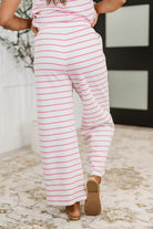 PREORDER: Knit Tank and Bottoms Set in Pink n White Stripe Womens Ave Shops- Tilden Co.