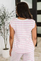 PREORDER: Knit Tank and Bottoms Set in Pink n White Stripe Womens Ave Shops- Tilden Co.