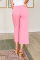 Lisa High Rise Control Top Wide Leg Crop Jeans in Pink    Denim Ave Shops- Tilden Co.