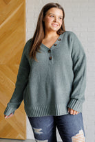 Lakeside View Drop Shoulder Sweater in Sage    Tops Ave Shops- Tilden Co.