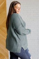 Lakeside View Drop Shoulder Sweater in Sage    Tops Ave Shops- Tilden Co.