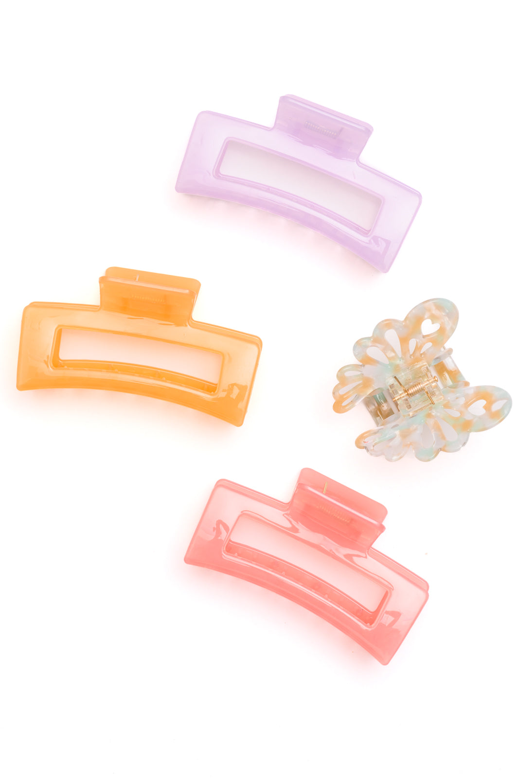 Large Jelly Claw Clip Set of 4 Accessories Ave Shops- Tilden Co.