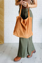 Last Minute Corduroy Tote in Brown    Accessories Ave Shops- Tilden Co.