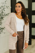 Laugh Airily Cable Knit Cardigan Womens Ave Shops- Tilden Co.