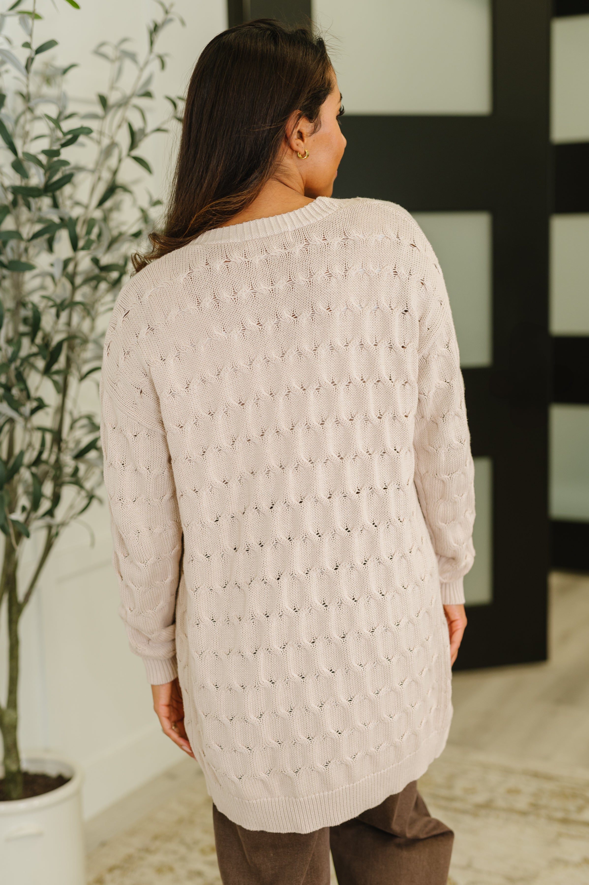Laugh Airily Cable Knit Cardigan Womens Ave Shops- Tilden Co.