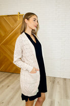 Laugh Airily Cable Knit Cardigan Womens Ave Shops- Tilden Co.
