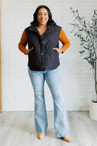 Layering Queen Quilted Puffer Vest in Black    Layers Ave Shops- Tilden Co.