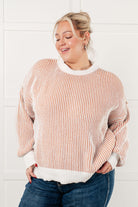 Least High Maintenance Contrast Trim Sweater Tops Ave Shops- Tilden Co.