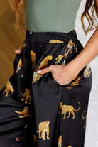 Legendary in Leopard Satin Wide Leg Pants    Bottoms Ave Shops- Tilden Co.