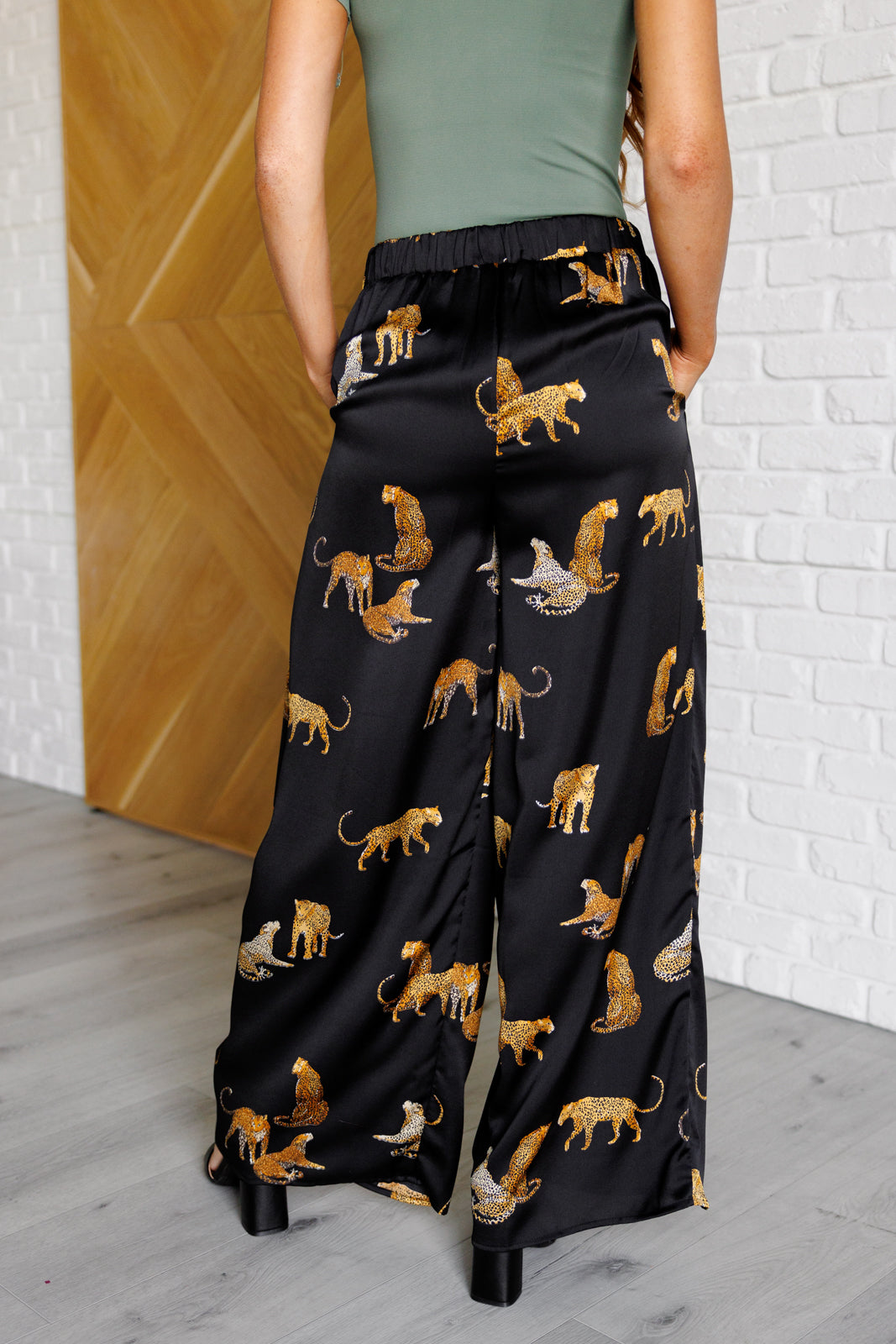 Legendary in Leopard Satin Wide Leg Pants    Bottoms Ave Shops- Tilden Co.