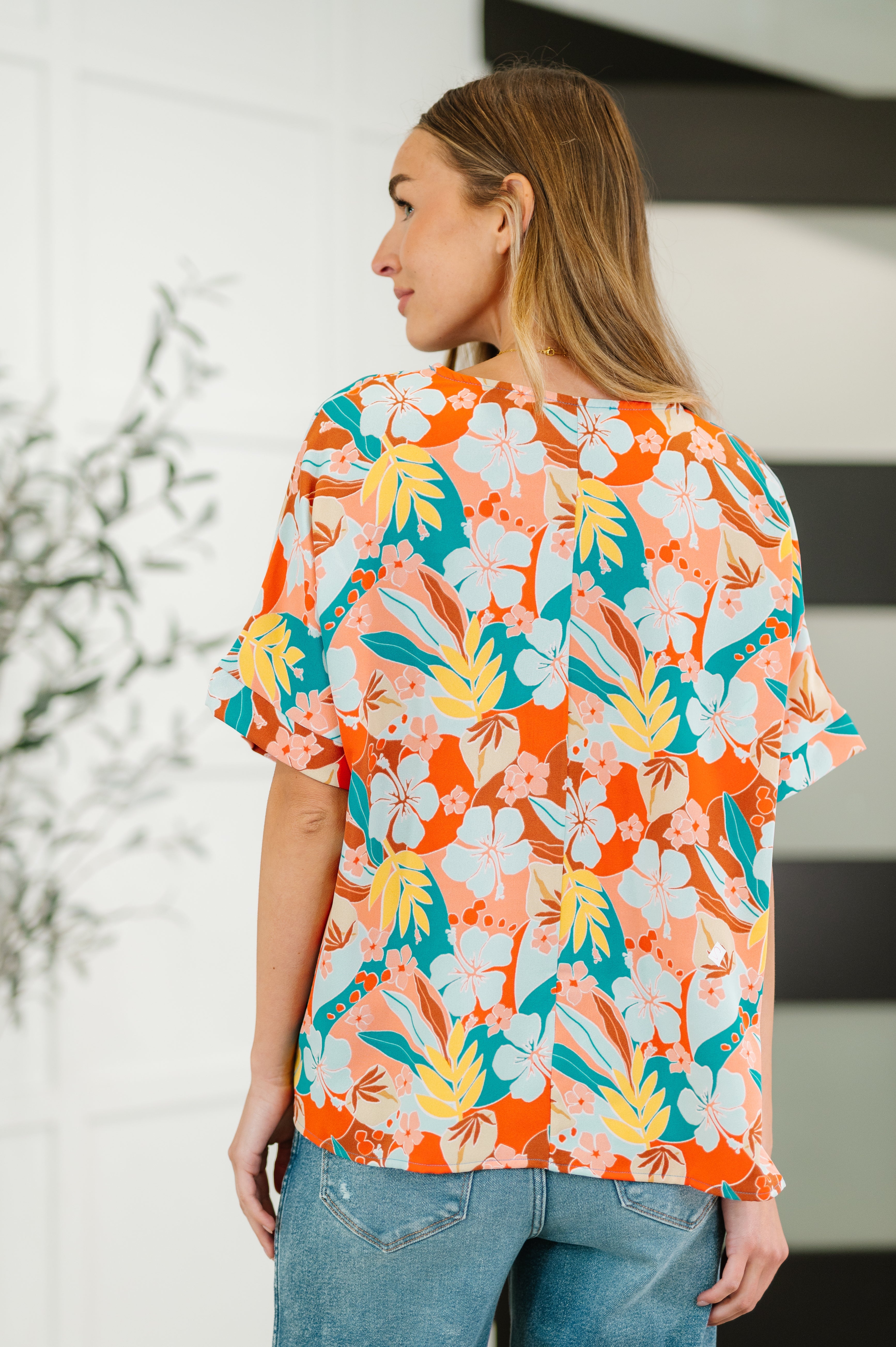 Lei Me Down V-Neck Top Womens Ave Shops- Tilden Co.