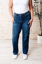 Leila High Rise Cargo Straight Jeans    Womens Ave Shops- Tilden Co.