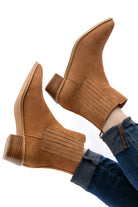 Leonor Suede Ankle Boot in Tan Shoes Ave Shops- Tilden Co.