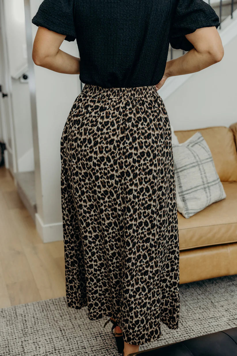 Maxi Slip Skirt in Leopard Shirts & Tops Mikarose- Tilden Co.