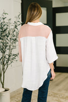 Like You Do Dual Toned Button Down T-Shirt Ave Shops- Tilden Co.