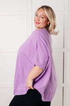 Lilac Whisper Dolman Sleeve Top Tops Ave Shops- Tilden Co.