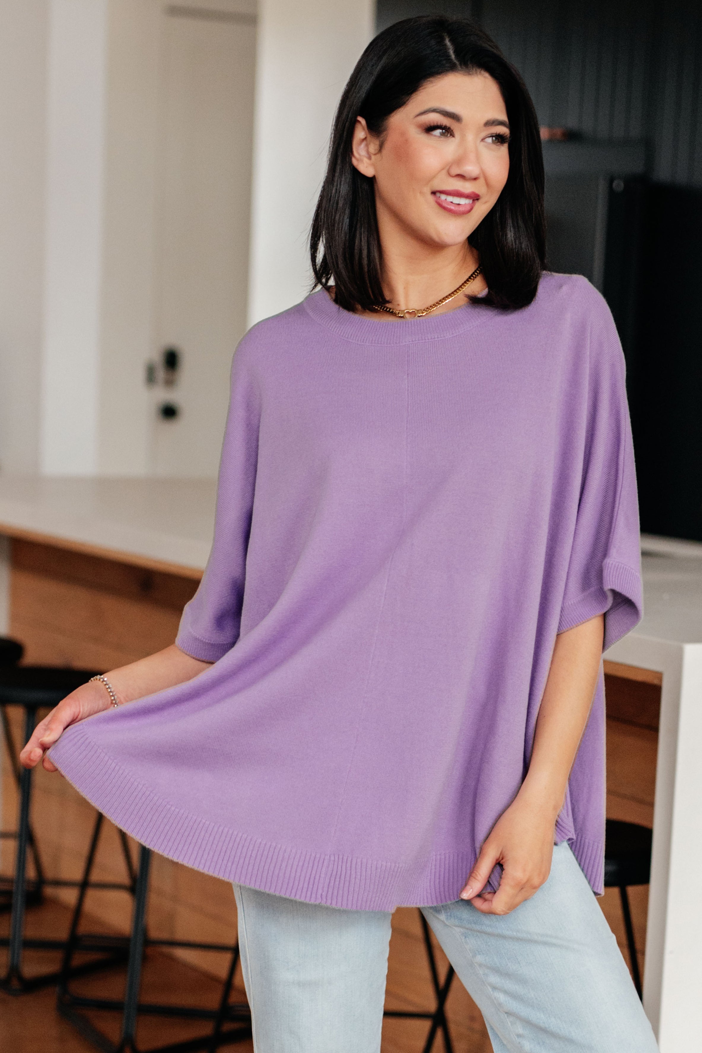 Lilac Whisper Dolman Sleeve Top Tops Ave Shops- Tilden Co.