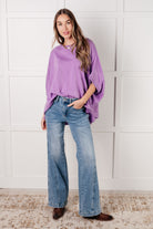 Lilac Whisper Dolman Sleeve Top Tops Ave Shops- Tilden Co.