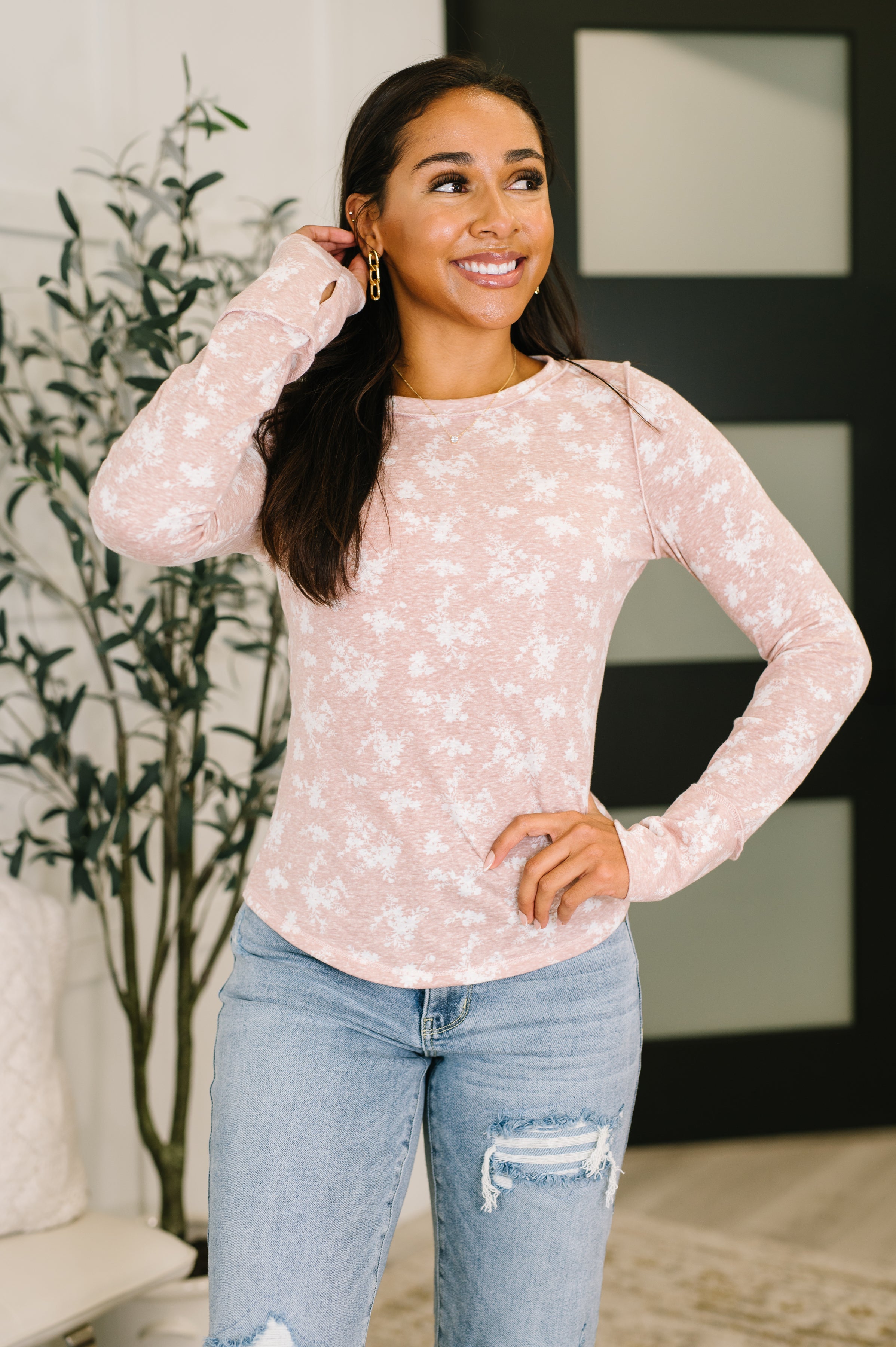 Literally Obsessed with Me Long Sleeve Top in Mauve Womens Ave Shops- Tilden Co.
