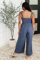 Live Your Best Life Floral Jumpsuit in Blue Floral Womens Ave Shops- Tilden Co.