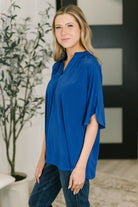 Lizzy Breeze Top in Royal Blue T-Shirt Ave Shops- Tilden Co.