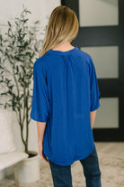 Lizzy Breeze Top in Royal Blue T-Shirt Ave Shops- Tilden Co.