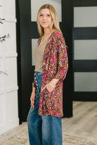 Lizzy Cardigan in Chocolate Paisley Womens Ave Shops- Tilden Co.