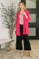 Lizzy Cardigan in Fuchsia Cardigan Ave Shops- Tilden Co.