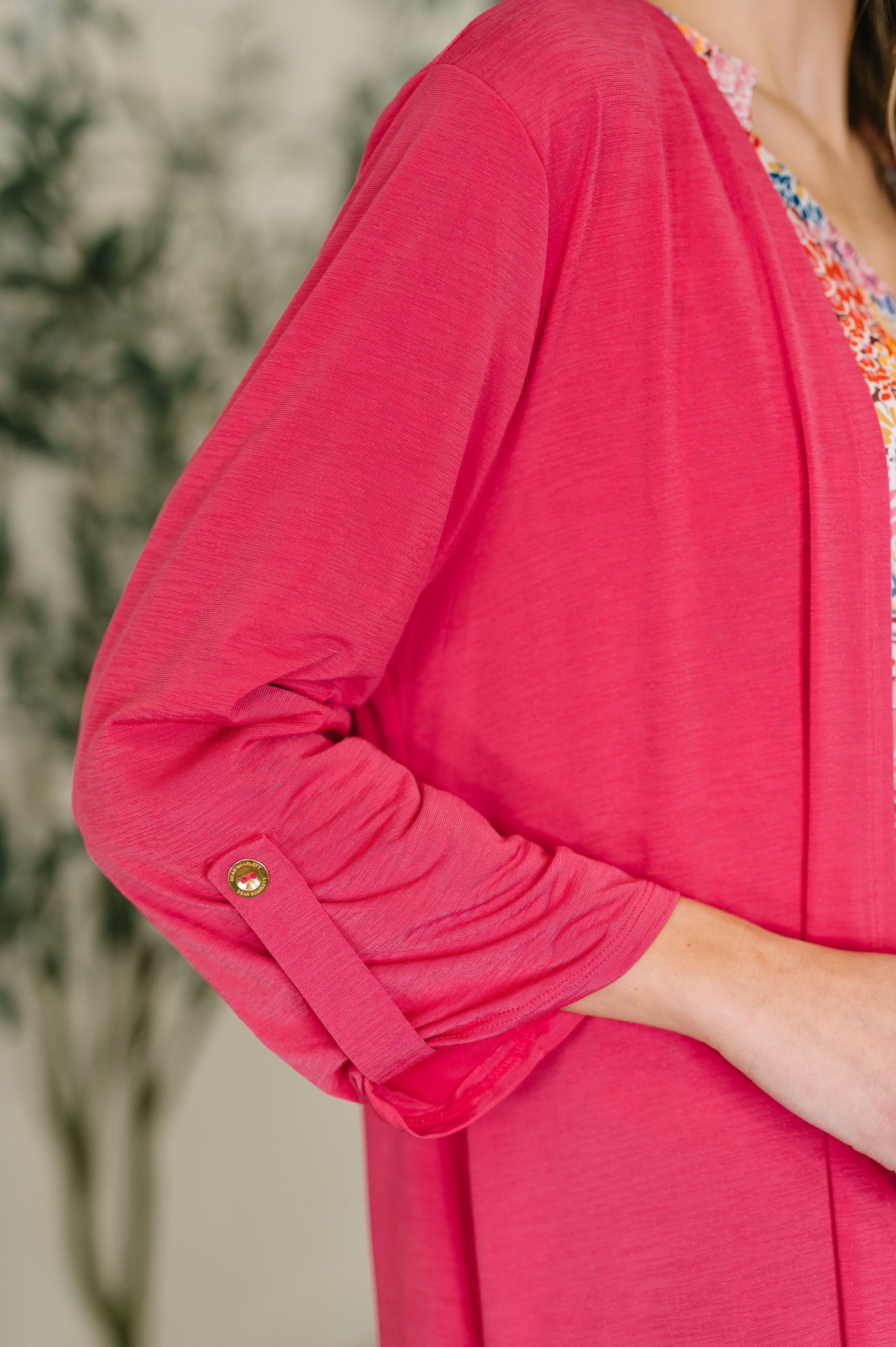 Lizzy Cardigan in Fuchsia Cardigan Ave Shops- Tilden Co.