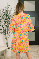 Lizzy Sunday Dress in Leaf Multi Floral- 3/3/2026 NEW Knee Length Dress Ave Shops- Tilden Co.