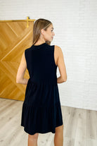 Lizzy Tiered Tank Dress in Black Womens Ave Shops- Tilden Co.