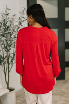 Lizzy Top in Red Blouse Ave Shops- Tilden Co.