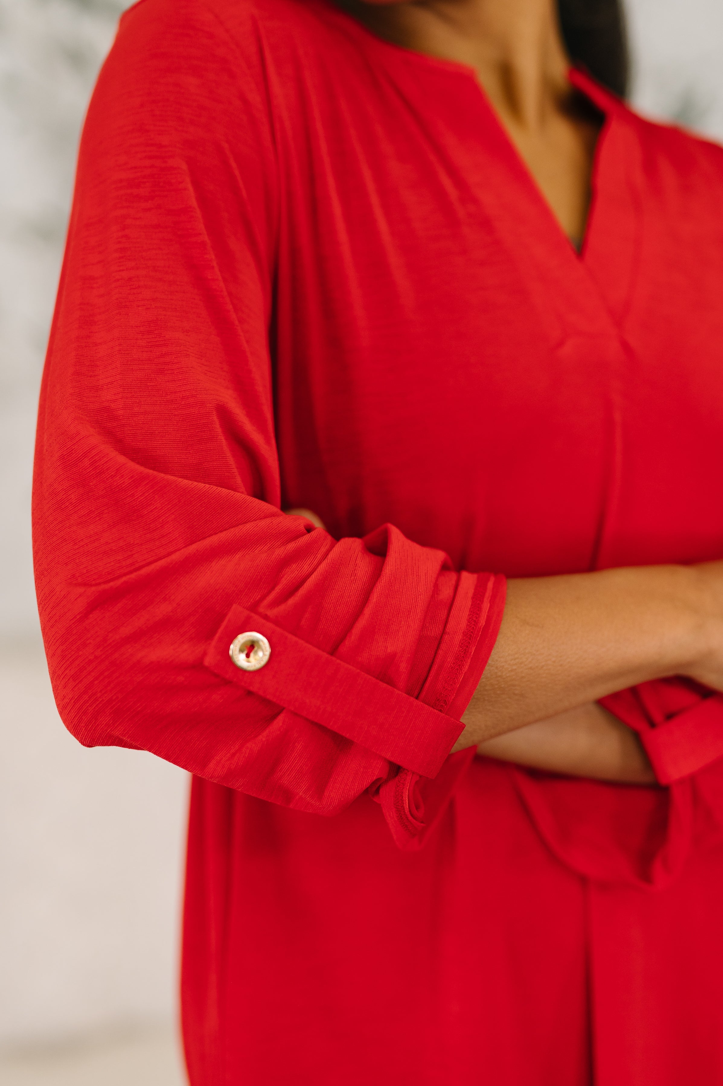 Lizzy Top in Red Blouse Ave Shops- Tilden Co.