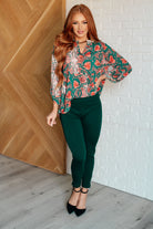 Lizzy Top in Teal Snake Print    Tops Ave Shops- Tilden Co.