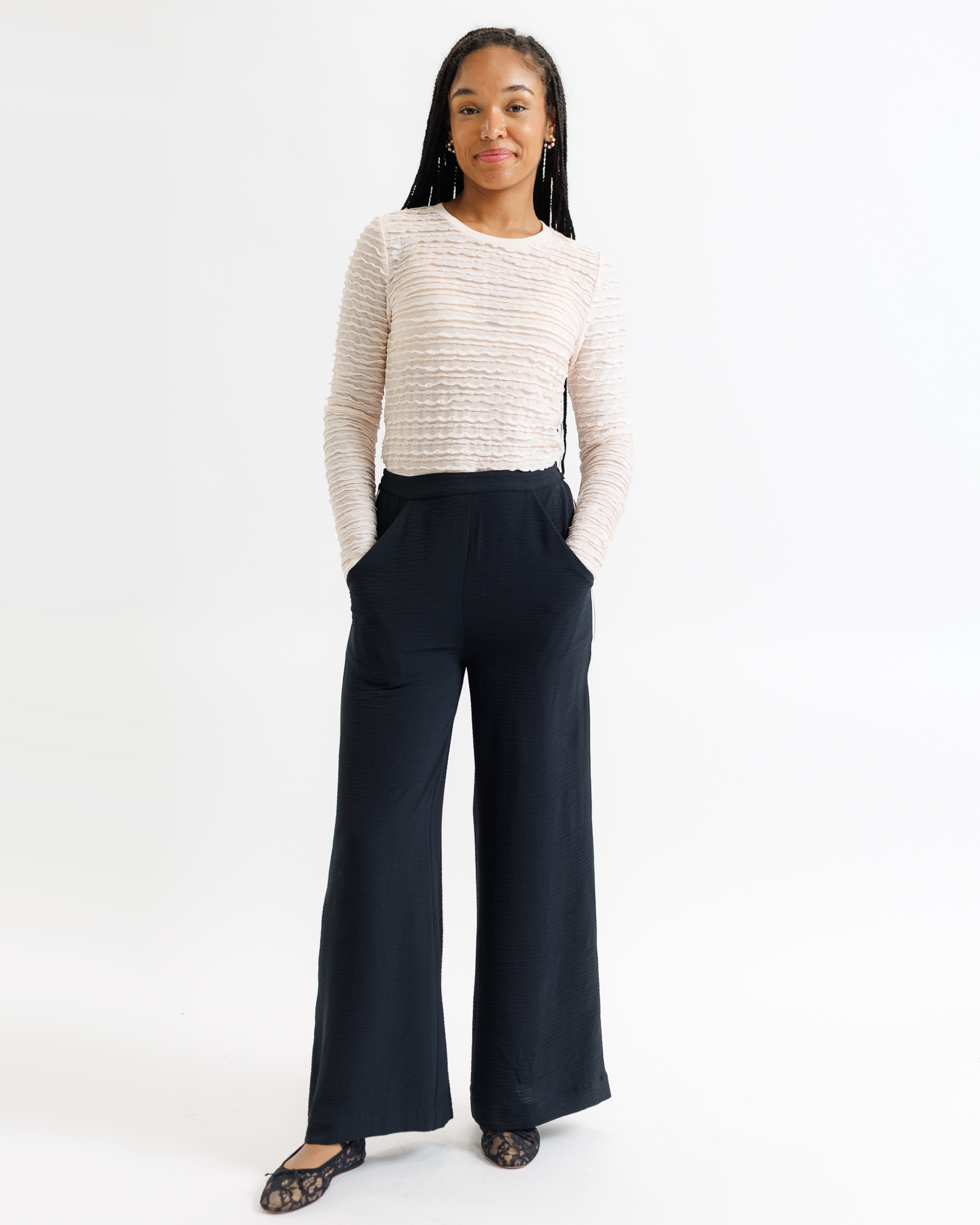 Long And Lace Top XS / Mauve Chalk XS Mauve Chalk Tops Downeast- Tilden Co.