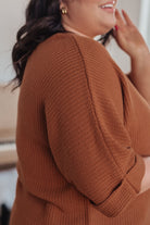 Lotta Love Knitted Sweater Top in Rust Tops Ave Shops- Tilden Co.