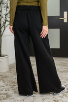 Lounge Line Wide Leg Sweats in Black Womens Ave Shops- Tilden Co.