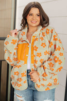 Love It Don't Leave It Floral Fleece Jacket    Layers Ave Shops- Tilden Co.