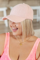 Lyla Sherpa Ball Cap in Pink Accessories Ave Shops- Tilden Co.