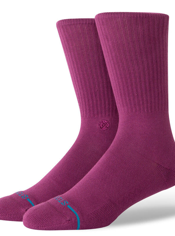 Stance Icon Crew Socks Small (Men 3-5.5 / Women 5-7.5) / Berry Small (Men 3-5.5 / Women 5-7.5) Berry socks Stance- Tilden Co.