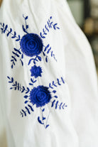 PREORDER: Machine Embroidered Details Ruffle Neck Blouse Womens Ave Shops- Tilden Co.