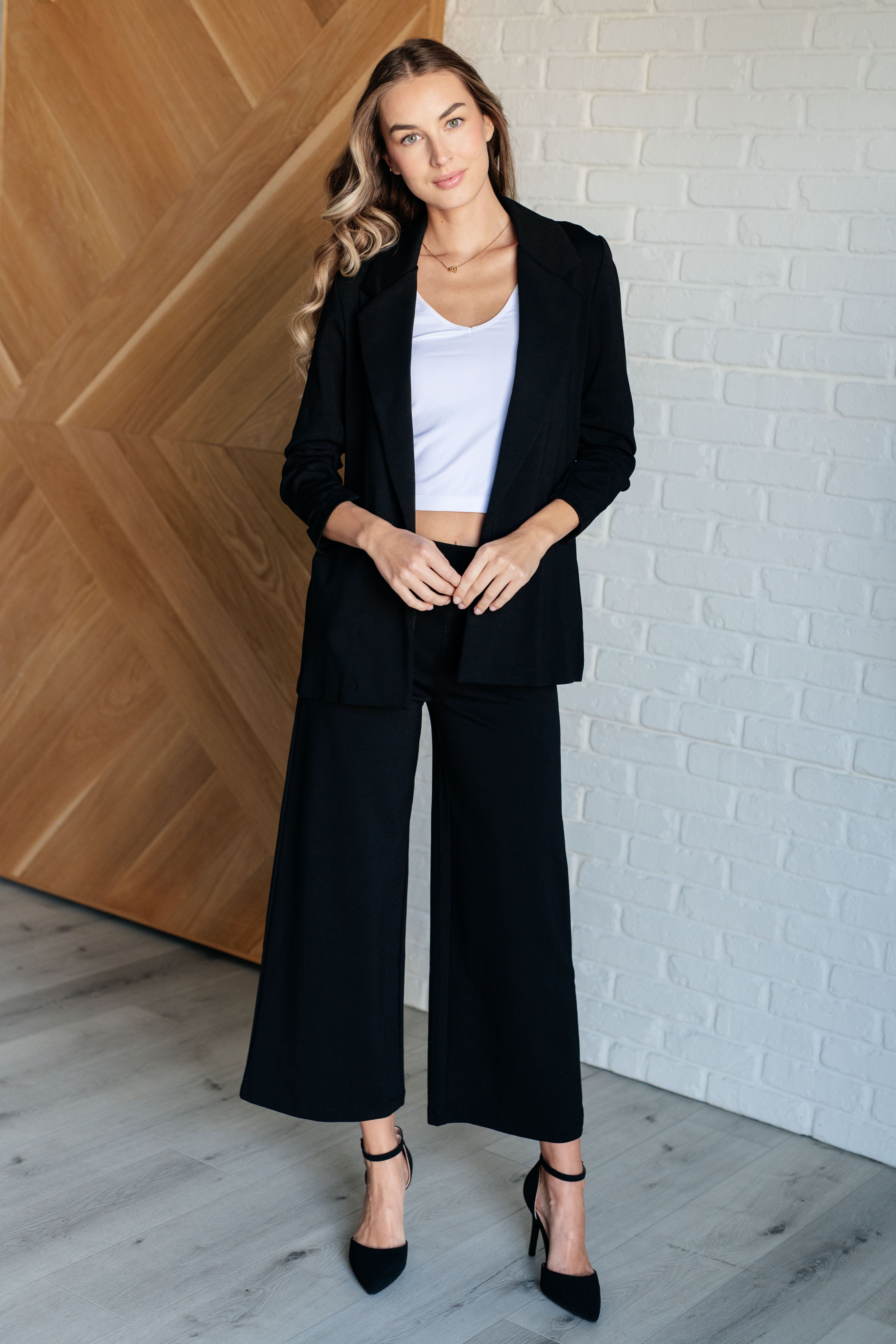 Magic Wide Leg Crop Pants in Black    Bottoms Ave Shops- Tilden Co.