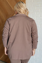 Magic 3/4 Blazer in Dark Mocha    Layers Ave Shops- Tilden Co.