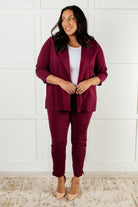 Magic 3/4 Blazer in Wine Layers Ave Shops- Tilden Co.