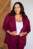 Magic 3/4 Blazer in Wine    Layers Ave Shops- Tilden Co.