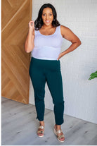 Magic Ankle Crop Skinny Pants in Hunter Green    Bottoms Ave Shops- Tilden Co.