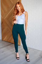 Magic Ankle Crop Skinny Pants in Hunter Green    Bottoms Ave Shops- Tilden Co.