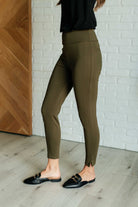 Magic Ankle Crop Skinny Pants in Olive    Bottoms Ave Shops- Tilden Co.